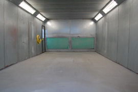 Our custom-built drying oven which gives a factory-like paint finish for all bodywork and smart repairs